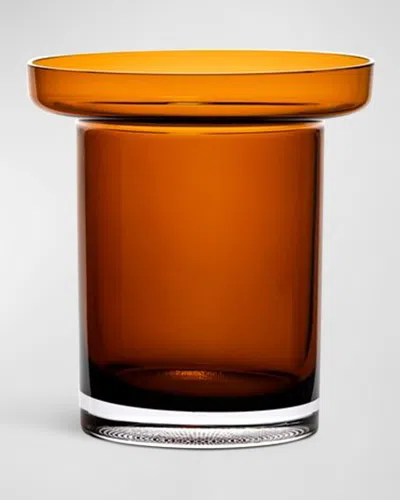 Kosta Boda Limelight Amber Low Vase