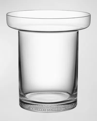 Kosta Boda Limelight Burgundy Low Vase In Transparent