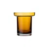 Kosta Boda Limelight Low Vase In Amber