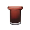 Kosta Boda Limelight Low Vase In Burgundy