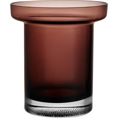Kosta Boda Limelight Low Vase In Red