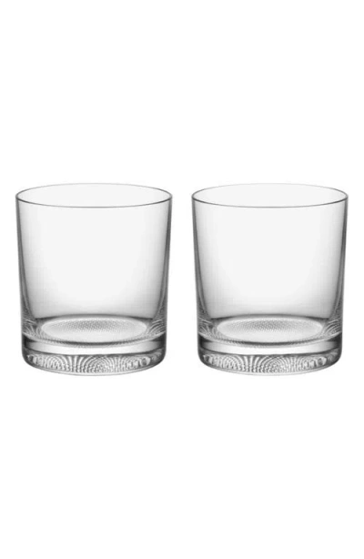 Kosta Boda Limelight Set Of 2 Double Old Fashion Glasses In Clear