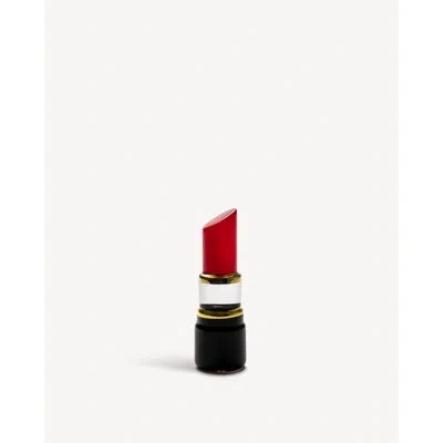 Kosta Boda Make Up Lipstick Poppy Red Sculpture In Multi