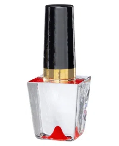 Kosta Boda Make Up Nail Polish Bottle Glass Figurine In Red