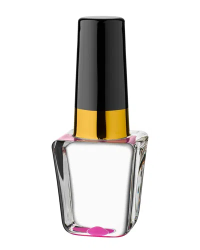 Kosta Boda Make Up Nail Polish Cerise Sculpture In White