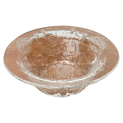 Pre-owned Kosta Boda Mid-century Swedish Glass Bowl With Bird Design From , 1960s In Brown