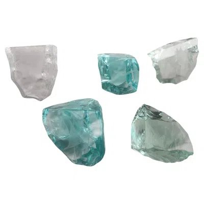Pre-owned Kosta Boda Mid-century Swedish Modern Ice Paperweights By  V Lindstrand 5 Pcs In Gray