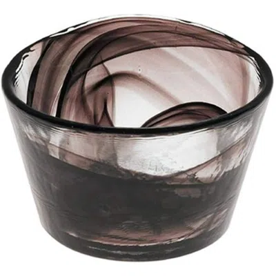 Kosta Boda Mine Black Bowl In Multi
