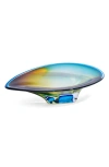Kosta Boda Mirage Dish In Blue Multi