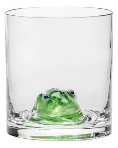Kosta Boda New Friends Frog Tumbler In White