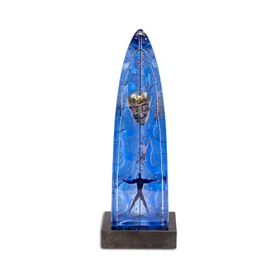 Kosta Boda Open Arms Limited Edition Figurine In Blue