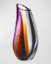 Kosta Boda Orchid Vase In Pu/amb