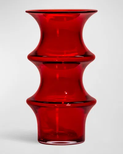 KOSTA BODA PAGOD LARGE CLEAR VASE, 10"