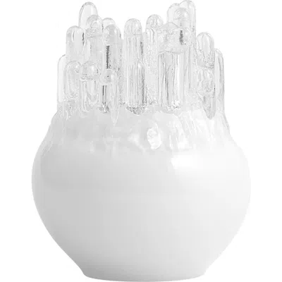Kosta Boda Polar Small Candleholder In White