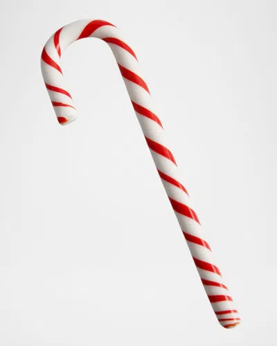 Kosta Boda Polka Candy Cane Christmas Decoration In White/red