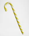 Kosta Boda Polka Candy Cane Holiday Decor In White/yellow
