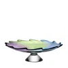 Kosta Boda Poppy Dish In Purple/green/blue