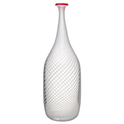 Kosta Boda Red Rim Glass Decorative Bottles In Multi