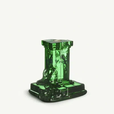 Kosta Boda Rocky Baroque Candlestick Emerald Green Medium