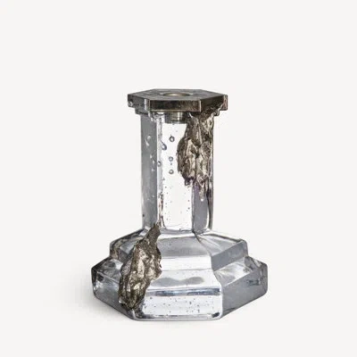 Kosta Boda Rocky Baroque Candlestick Glossy Glaze Large
