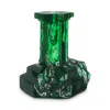 Kosta Boda Rocky Baroque Amber Haze Large Candlestick, 5.9" In Emerald Green