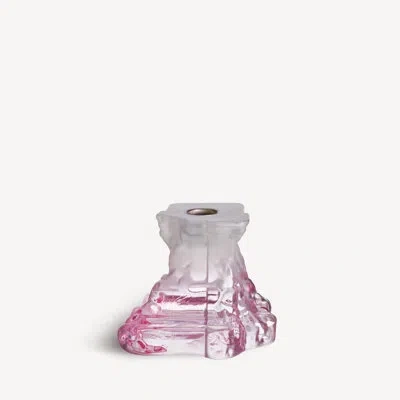Kosta Boda Rocky Baroque Candlestick Spicy Rose Small In Multi
