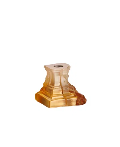 Kosta Boda Rocky Baroque Candlesticks, Medium In Amber