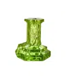 Kosta Boda Rocky Baroque Amber Haze Large Candlestick, 5.9" In Emerald Green