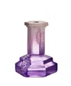Kosta Boda Rocky Baroque Lilac Candlesticks, Large In Purple
