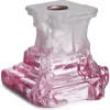 Kosta Boda Rocky Baroque Kryptonite Small Candlestick, 3.7" In Dusty Rose