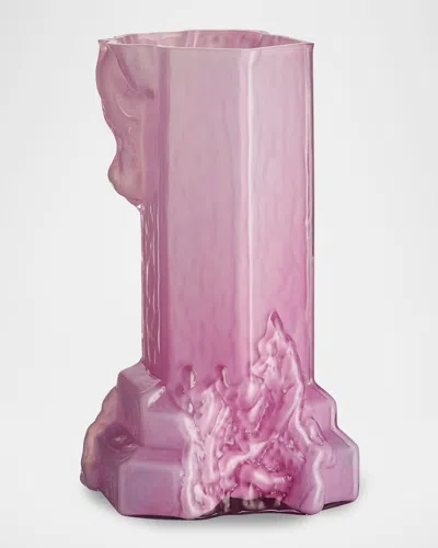 Kosta Boda Rocky Baroque Vase In Light Pink