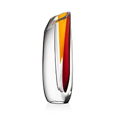 Kosta Boda Saraband Vase In Red Amber