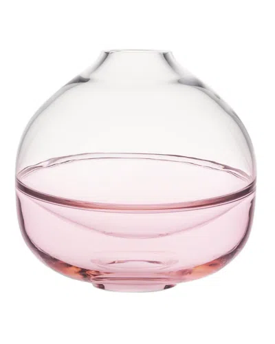 Kosta Boda Septum Vase In Pink