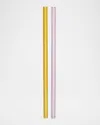 Kosta Boda Sipsavor 2-piece Glass Straw Set In Pink/yellow
