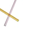 Kosta Boda Sipsavor 2-piece Glass Straw Set In Pink/yellow