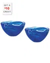 Kosta Boda Small Contrast Bowl In Blue