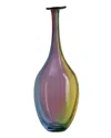 Kosta Boda Fidji Small Bottle Vase In Blue/green/ameth