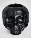 Kosta Boda Still Life Skull Votive Candleholder In Black
