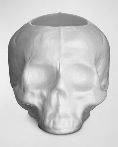 Kosta Boda Still Life Skull Votive Candleholder In Metallic