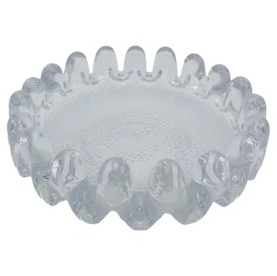 Pre-owned Kosta Boda "sunflower" Ashtray Art Glass By Goran Warff In Gray