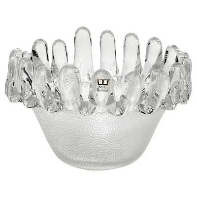 Pre-owned Kosta Boda "sunflower" Bowl Vide-poche Art Glass By Goran Warff In Gray