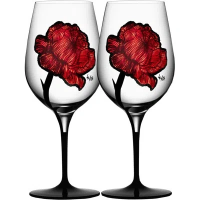 Kosta Boda Tattoo 23 Oz. All Purpose Wine Glass In Multi