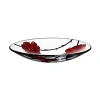 Kosta Boda Tattoo Dish In Red/clear/black