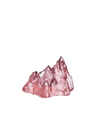 Kosta Boda The Rock Crystal Glass Candlesticks In Pink