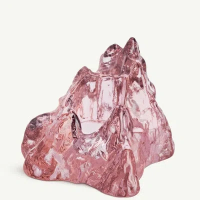 Kosta Boda The Rock Votive Pink In Multi