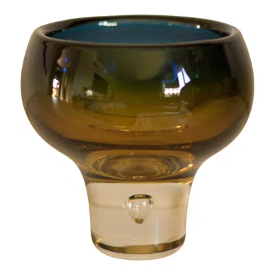 Pre-owned Kosta Boda Vintage Swedish Art Glass Bowl Vase By Vicke Lindstrand For , 1960s In Brown