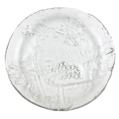 Pre-owned Kosta Boda Vintage Swedish Glass Bowl Plate By , 13.78" Diameter, 1970s In Gray