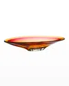Kosta Boda Vision Dish In Shds Of Pnk /yllw
