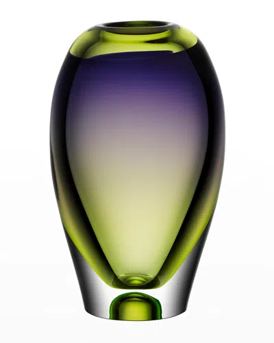 Kosta Boda Vision Vase In Purple /green