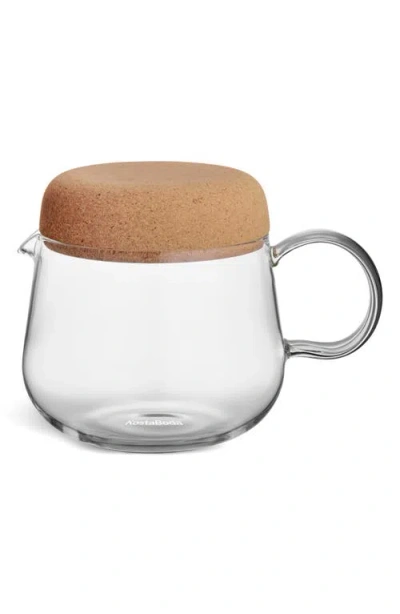 Kosta Boda Viva Teapot With Cork Lid In Transparent